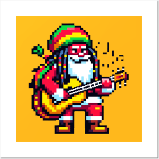 Reggae Rhythms with Santa - Christmas Beat Posters and Art